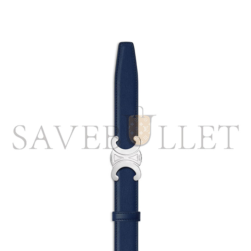 CELINE BELT TRIOMPHE BUCKLE IN METAL & REVERSIBLE STRAP 25MM IN SMOOTH AND GRAINED CALFSKIN 45BND6ATZ.36SI